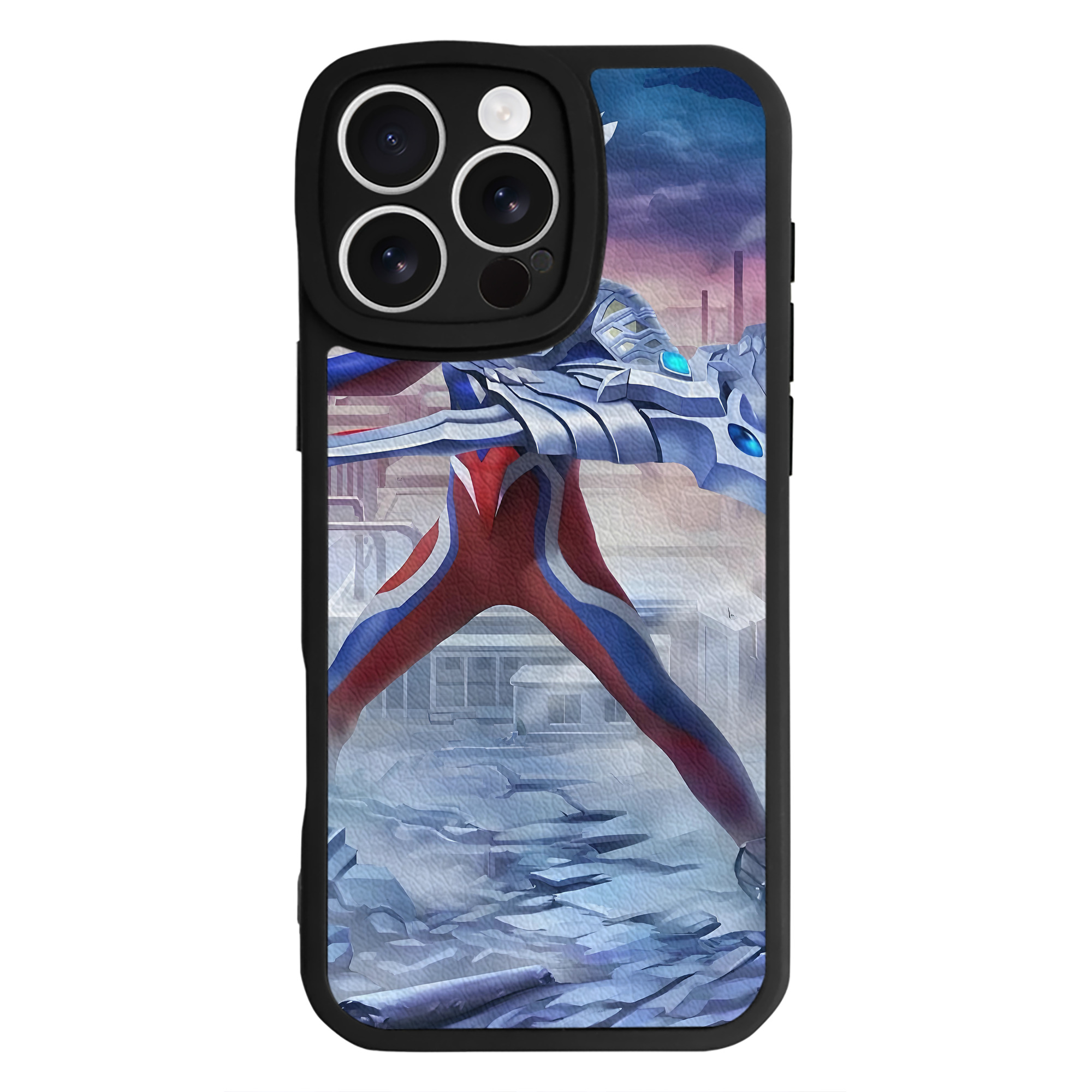 （画像用） ウルトラマン Ultraman 【iPhone 16シリーズ対応】シリコンスマホケース（レザー調） 材質：シリコン